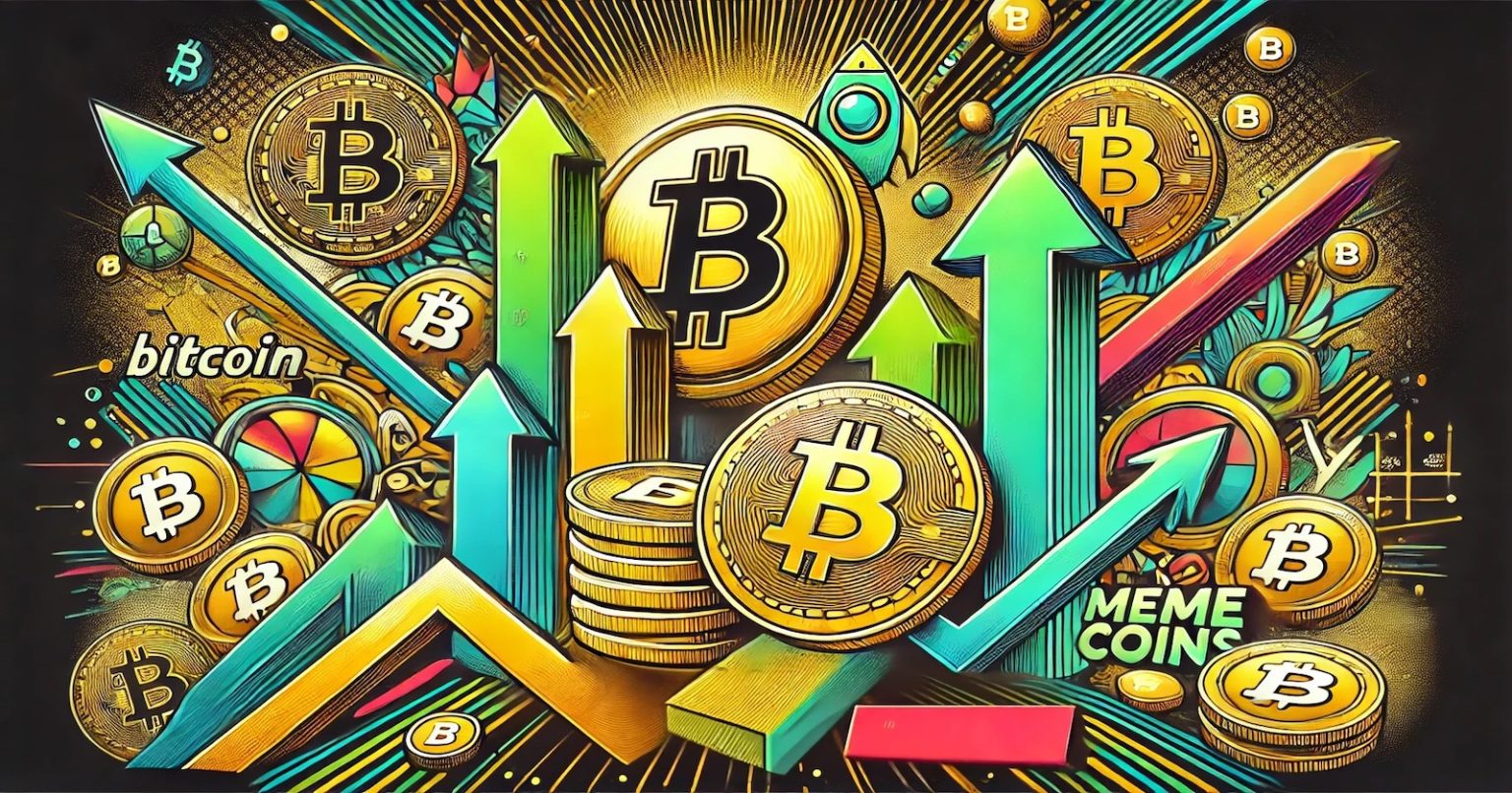 aumento del precio de Bitcoin y la subida de las memecoins