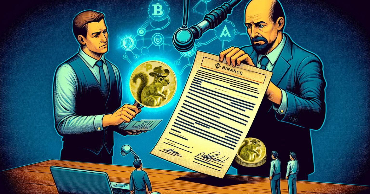 Binance es notificada sobre el uso no autorizado de la marca de la memecoin PNUT