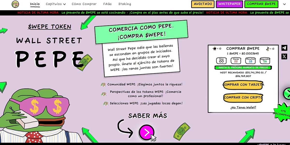 Wall Street Pepe puede superar a PEPU