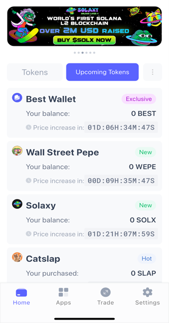 Solaxy proyectos prometedores Best Wallet