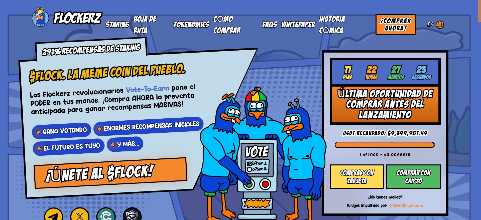 Página oficial de Flockerz
