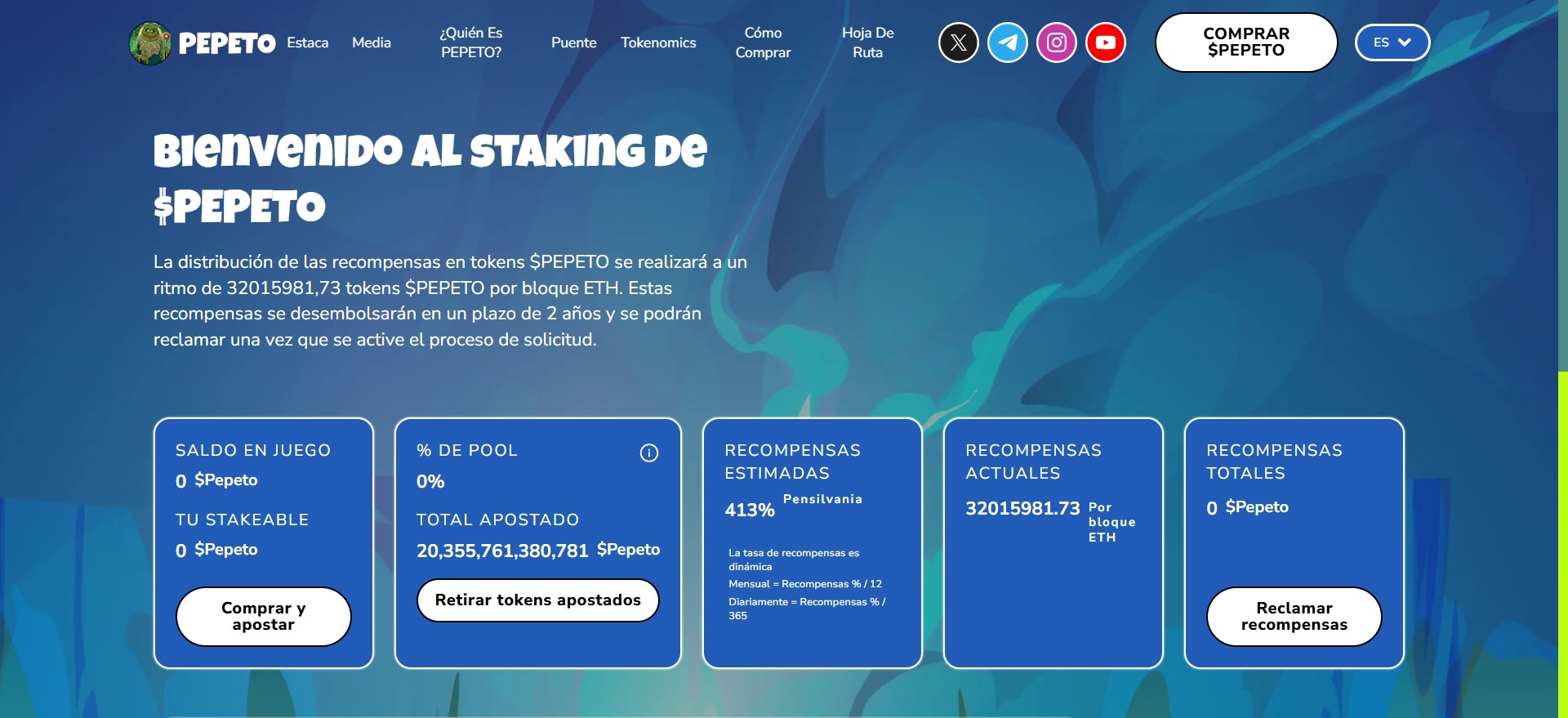 Staking de PEPETO