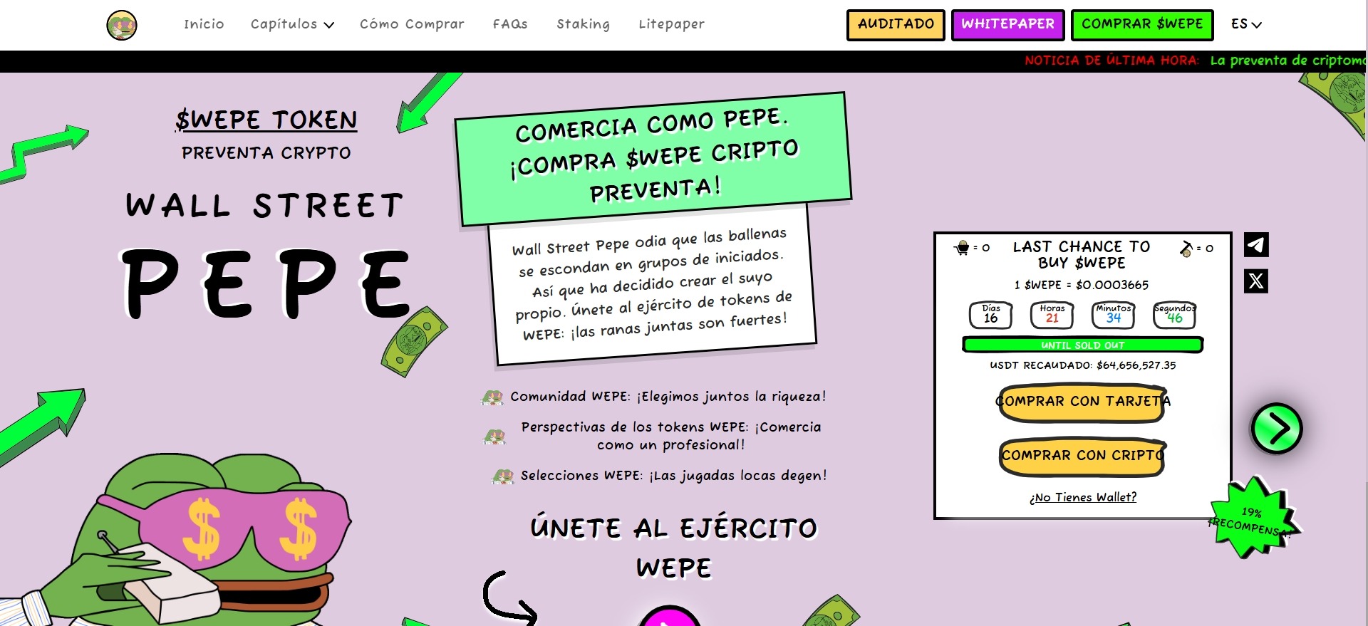 Página Wall Street Pepe