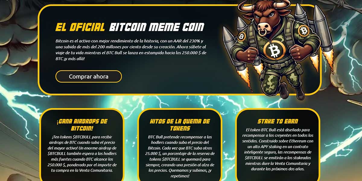 Preventa de BTC Bull y sus airdrops