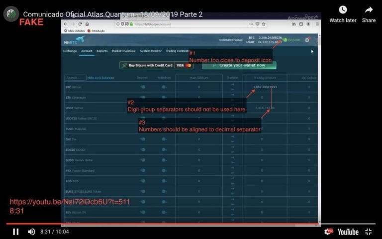 Print do vídeo divulgado pela Atlas