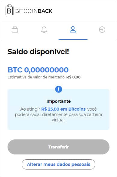 BitcoinBack app