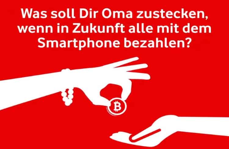 Vodafone faz anúncio com Bitcoin na Alemanha