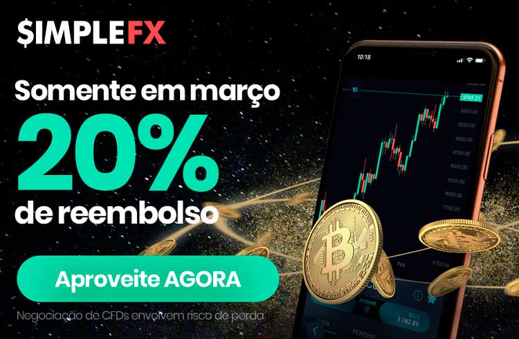 SimpleFX cashback de US$500 em março; Negocie com um spread 20% menor