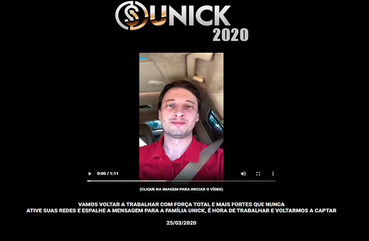 Vídeo exibido no site da Unick engana investidores sobre retorno da empresa