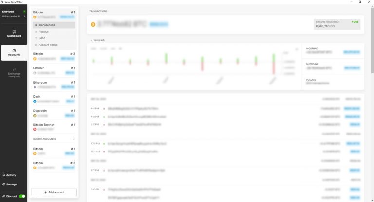 a Trezor está aproveitando para coletar o retorno dos usuários.  O aplicativo está com uma interface simples de utilizar, prezando pela facilidade ao usuário