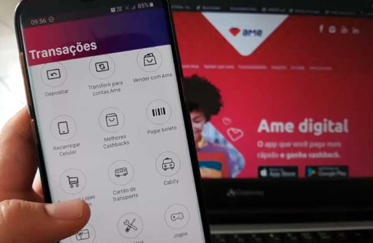 Ame anuncia 10% de cashback para quem transferir auxílio emergencial para carteira digital