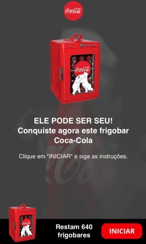 frigobar de Coca-Cola