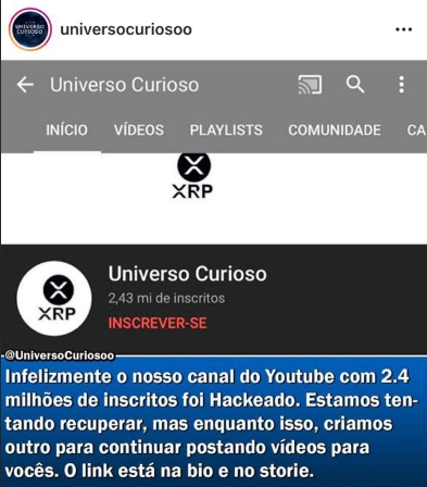 Meu canal foi hackeado - Comunidade