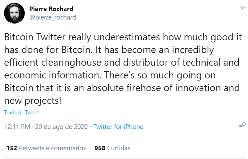 Pierre Rochard sobre o Crypto Twitter
