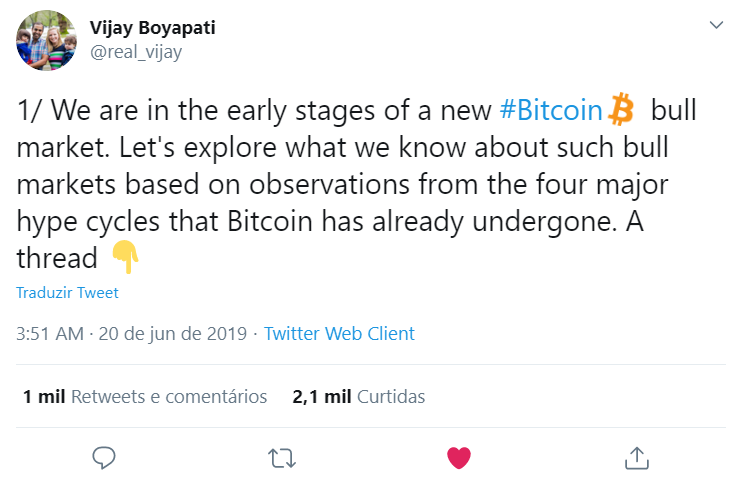 Vijay Boyapati fala sobre o bull run do Bitcoin