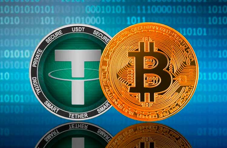 Tether supera Bitcoin em volume semanal de transações pela primeira vez