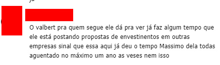 Cliente sobre "vencimento" da XTR