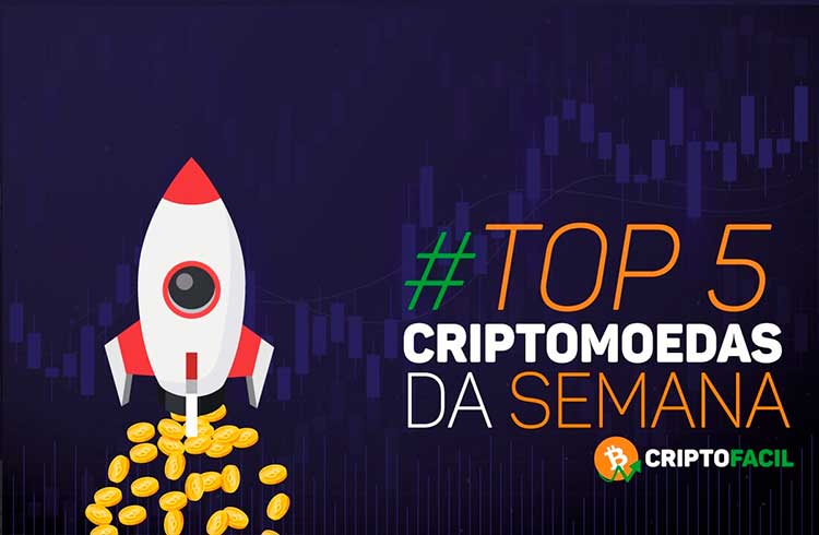 Confira os cinco criptoativos que mais se valorizaram durante a semana