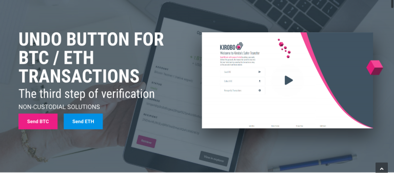 Anúncio da Kirobo dos "botões de transação" de Bitcoin e ETH