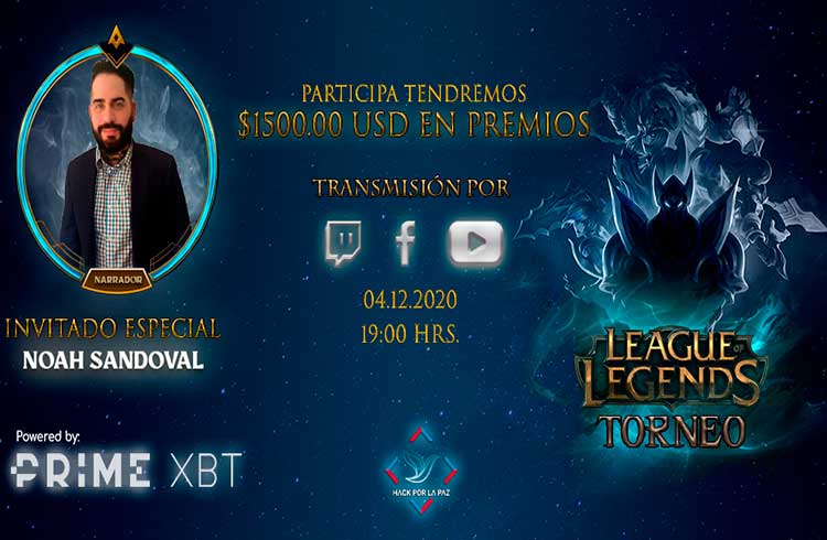 PrimeXBT patrocina torneio de League of Legends com mais de US$ 1.500 de prêmios