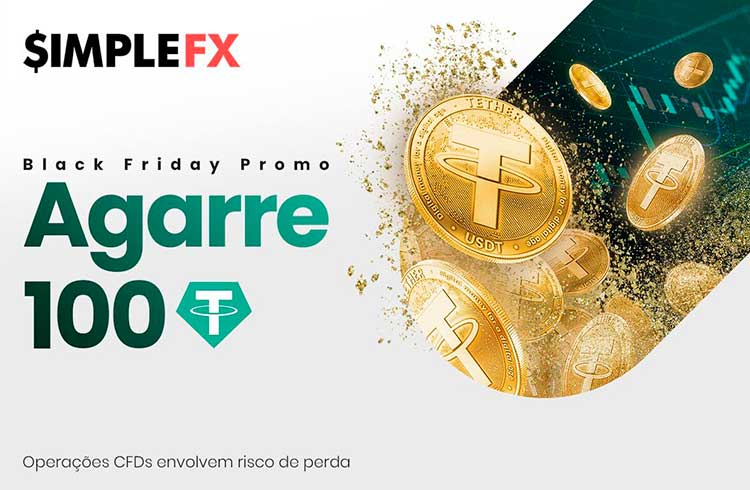 SimpleFX dará 100 tether para todos os traders na Black Friday!