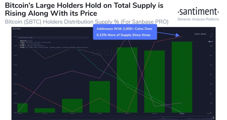 Quantidade de carteiras com mais de 1.000 Bitcoins