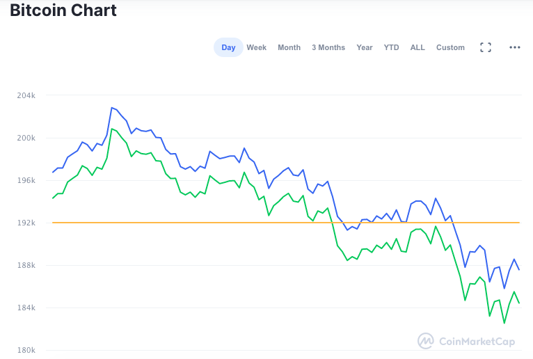 Desempenho do Bitcoin em reais