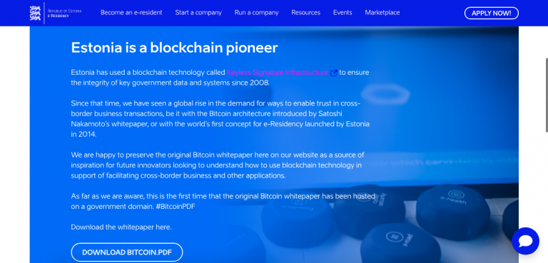 Estônia inclui white paper do Bitcoin em site oficial