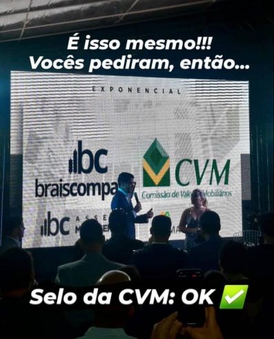 Imagem divulgada por líder da Braiscompany em evento