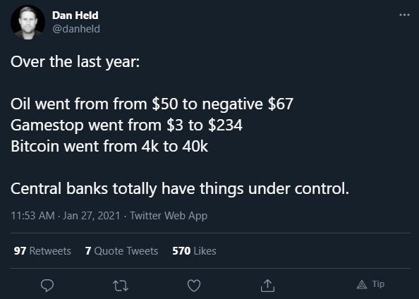 Dan Held critica bancos centrais