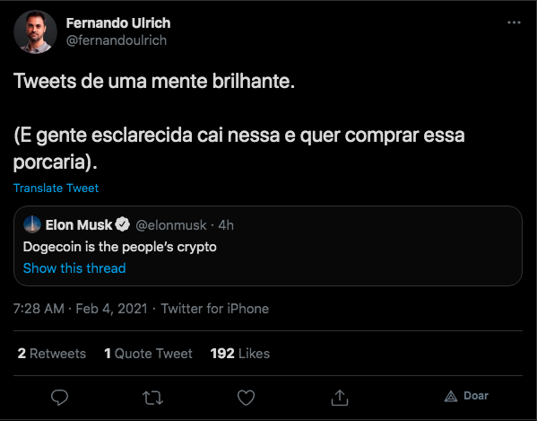 Economista critica tuíte de Musk sobre DOGE