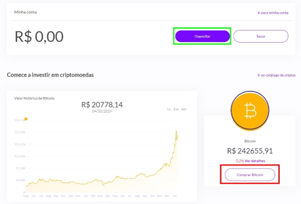 Depositando reais e comprando Bitcoin na Ripio