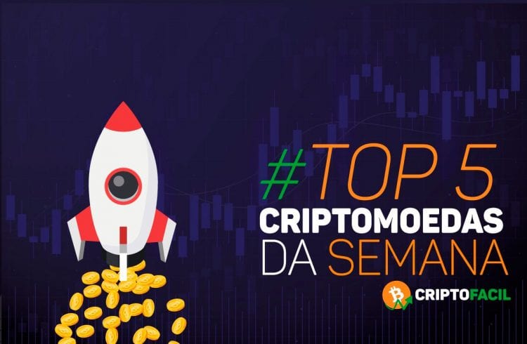 Confira as cinco criptomoedas que mais se valorizaram durante a semana