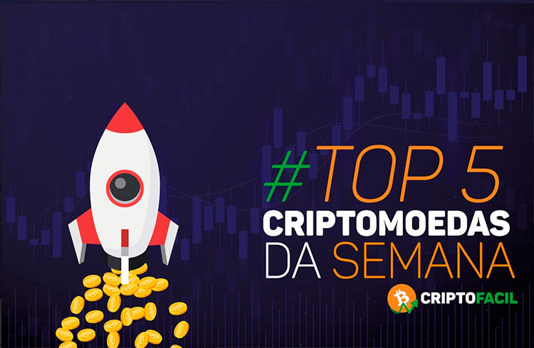 Confira as cinco criptomoedas que mais se valorizaram durante a semana