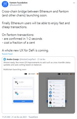Fonte: Fantom Foundation/Twitter