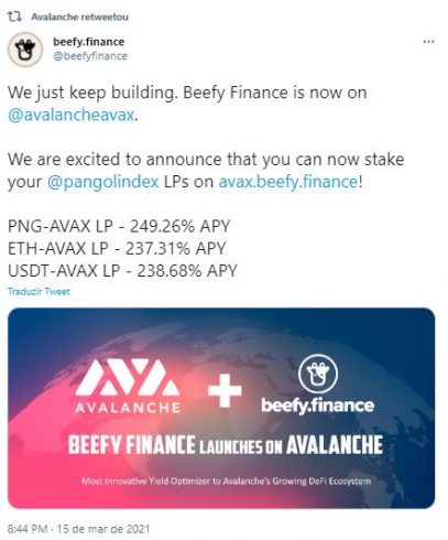 Fonte: Beefy.Finance/Twitter