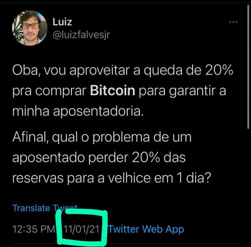 Gestor do fundo Versa lança crítica durante correção do Bitcoin. Fonte: Twitter