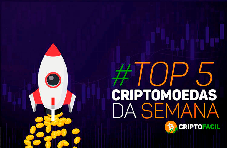 Confira as cinco criptomoedas que mais se valorizaram durante a semana