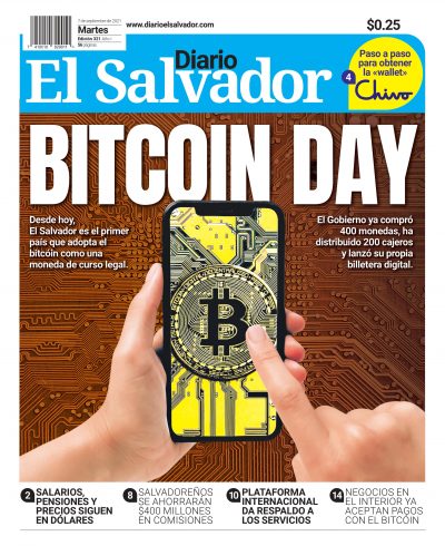 Nova capa histórica nos jornais de El Salvador.