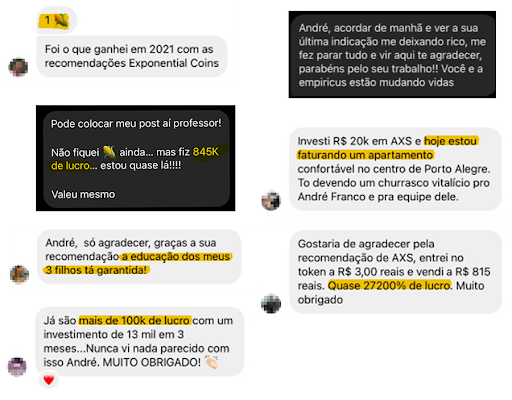 Print de mensagens recebidas pelo André Franco por Instagram. Fonte: André Franco / Arquivo Pessoal