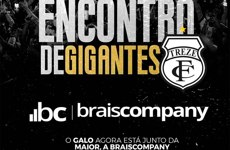 Clube de futebol da Paraíba fecha patrocínio com Braiscompany, empresa suspeita de pirâmide financeira