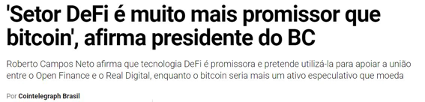 DeFi é muito promissor