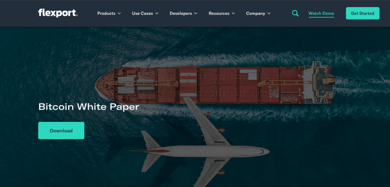 Bitcoin white paper available on the Flexport website.