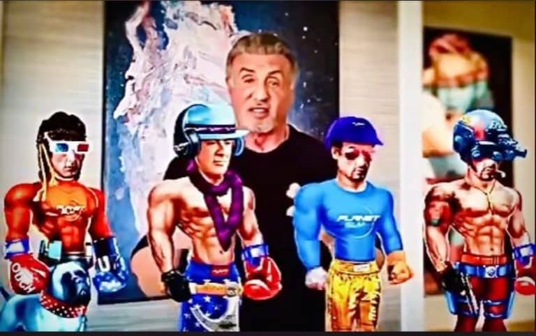 Screenshot of Stallone's Instagram ad