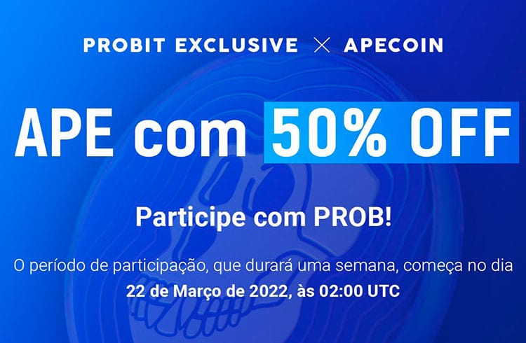 APE com 50% de desconto no ProBit Exclusive