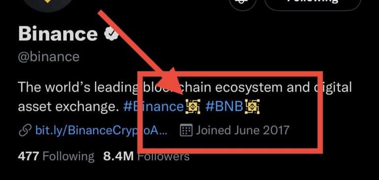 Novo emoji da Binance foi comparado a símbolo nazista. Fonte: Twitter.