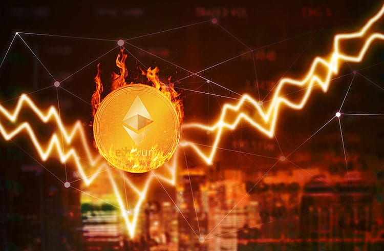 Ether mais escasso? Queima de tokens atinge máximas e inflação cai 50%