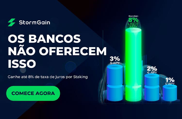 StormGain supera qualquer banco ao permitir que os usuários ganhem até 8% de taxa de juros