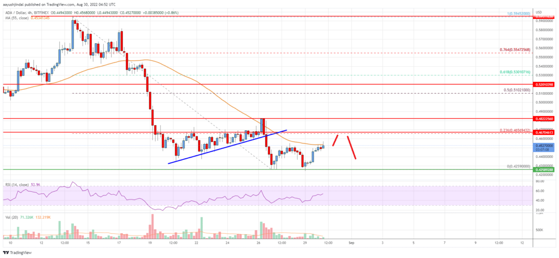 Gráfico de preço de Cardano (ADA) - Fonte: FX Street