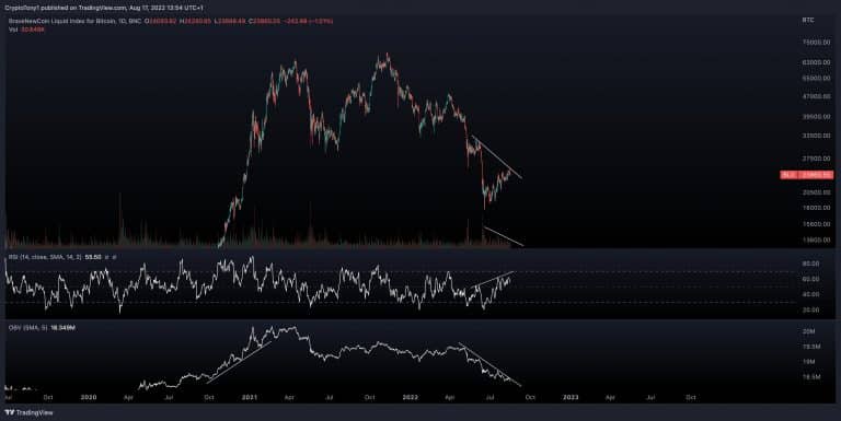 Análise do BTC. Fonte: Crypto Tony/Twitter.